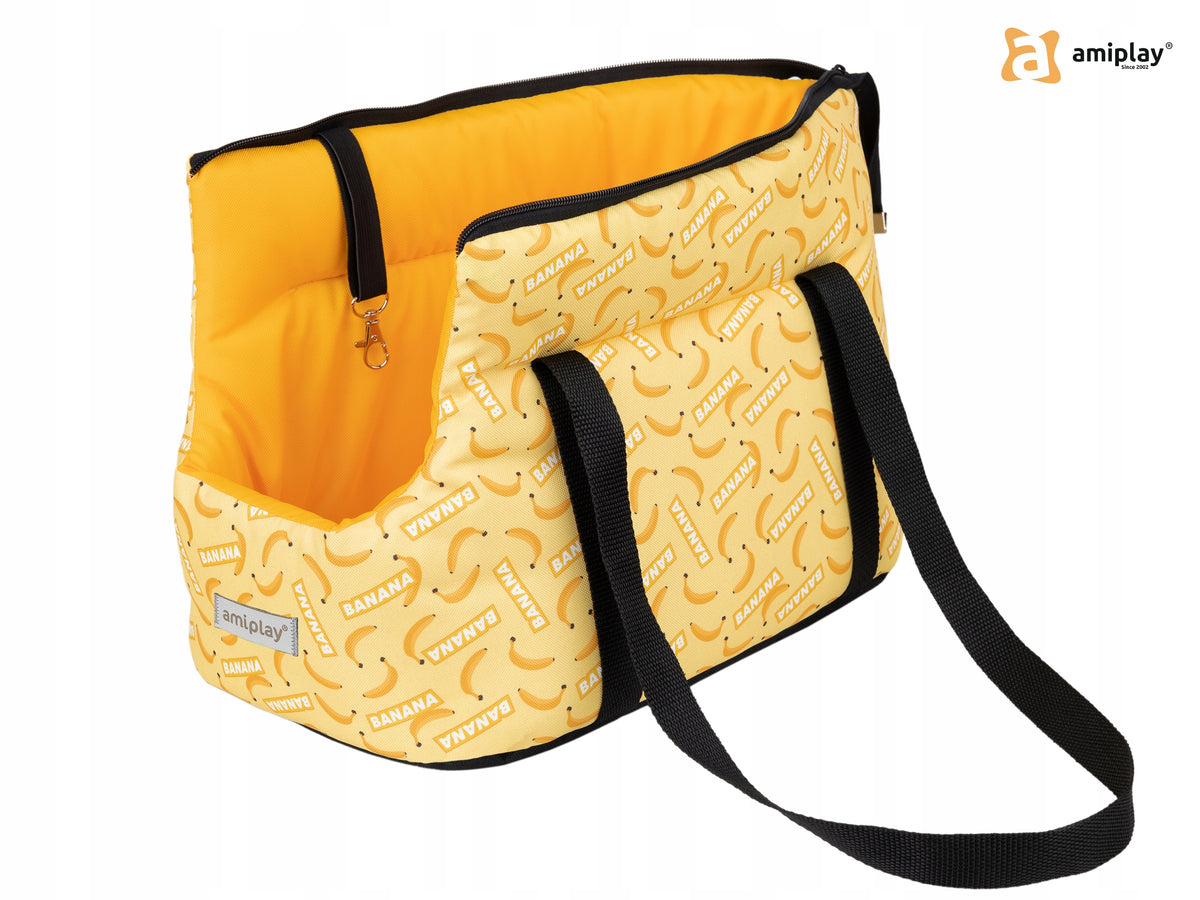 amiplay BeHappy L Banana Cat Carry Bag Color yellow