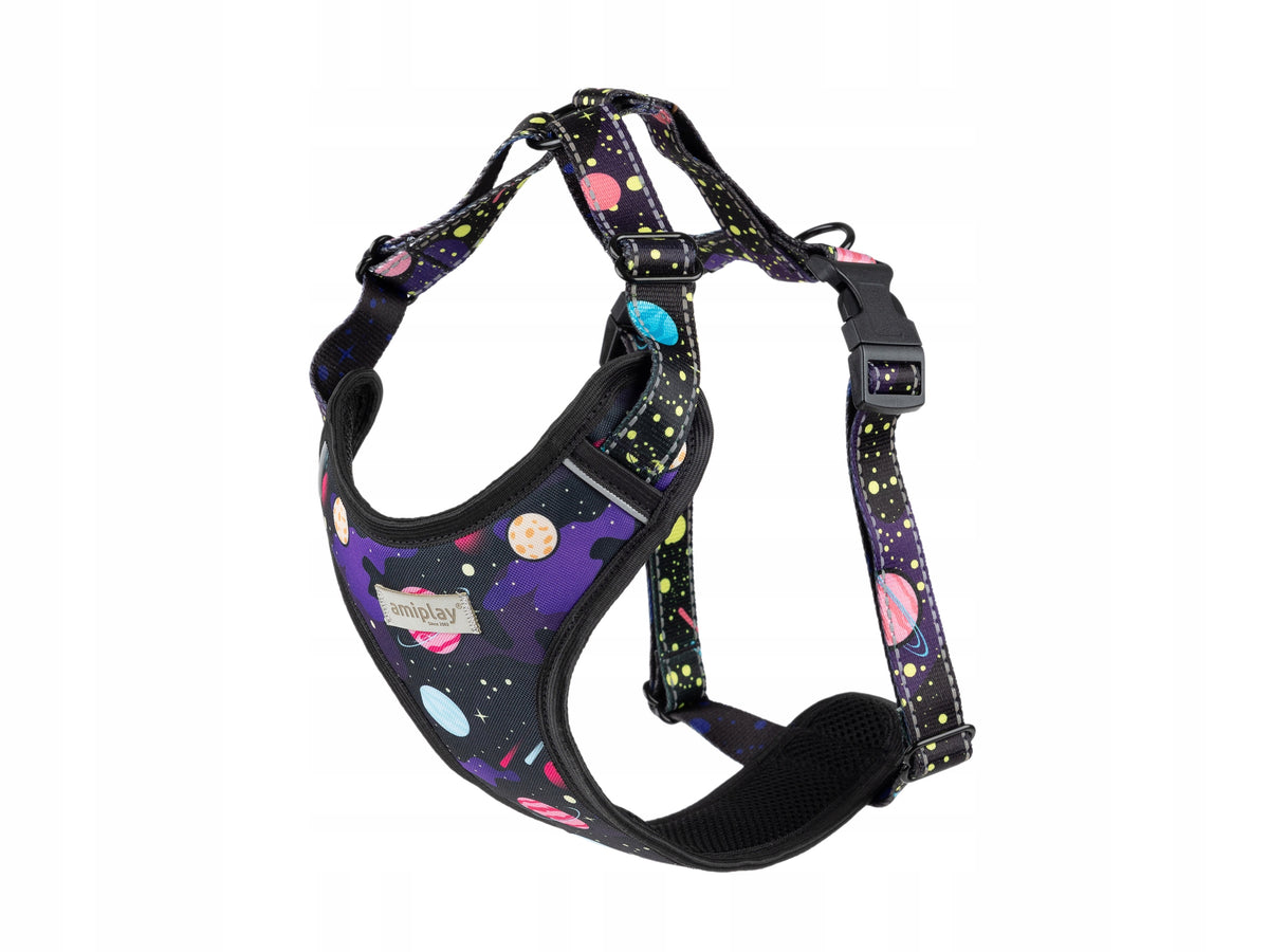 amiplay Discovery BeSpace M Milkyway Reflective Dog Harness