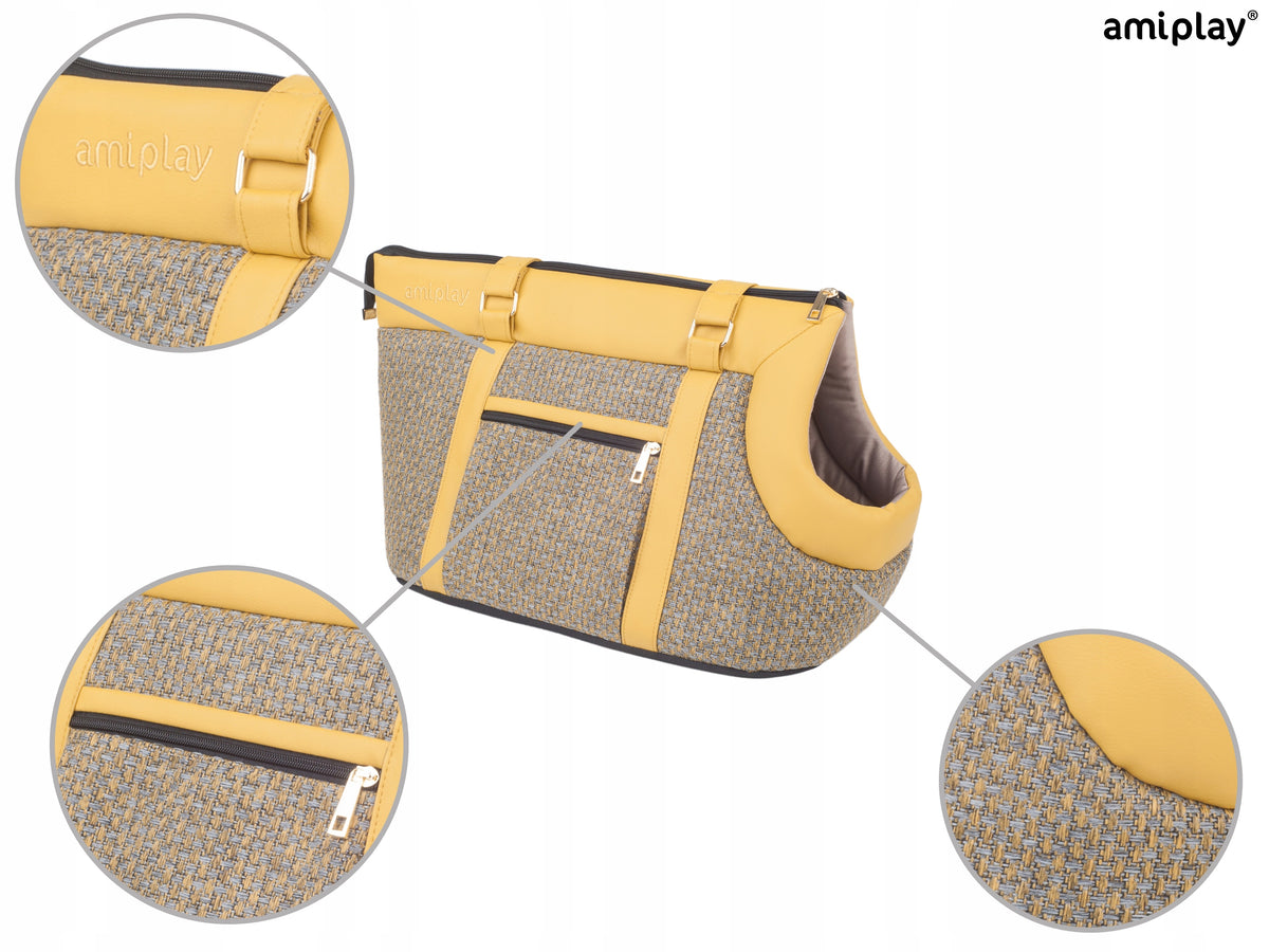 amiplay Morgan S Yellow Cat Carry Bag Color yellow