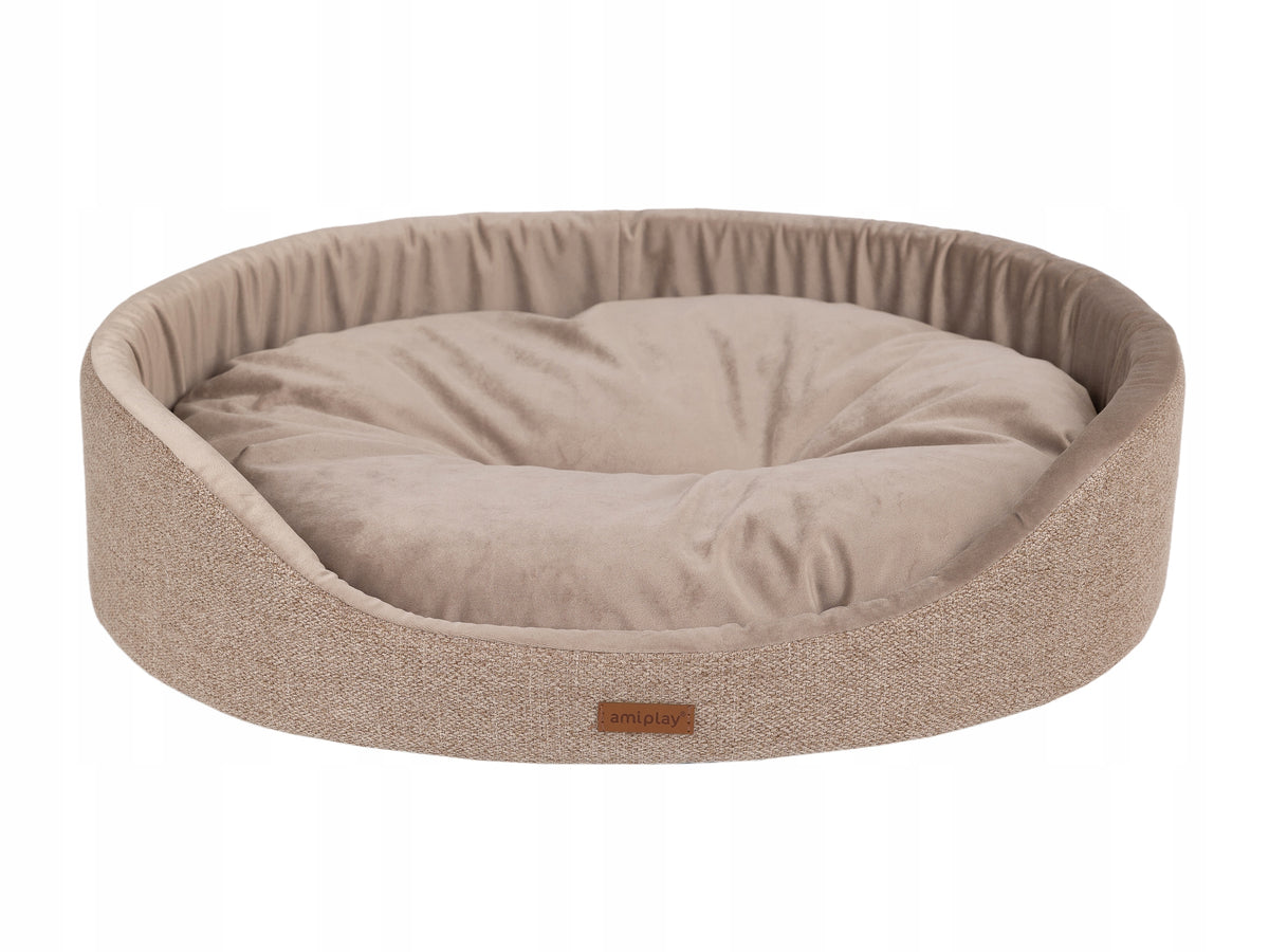 amiplay Oval Bed Siena M Beige for Cat