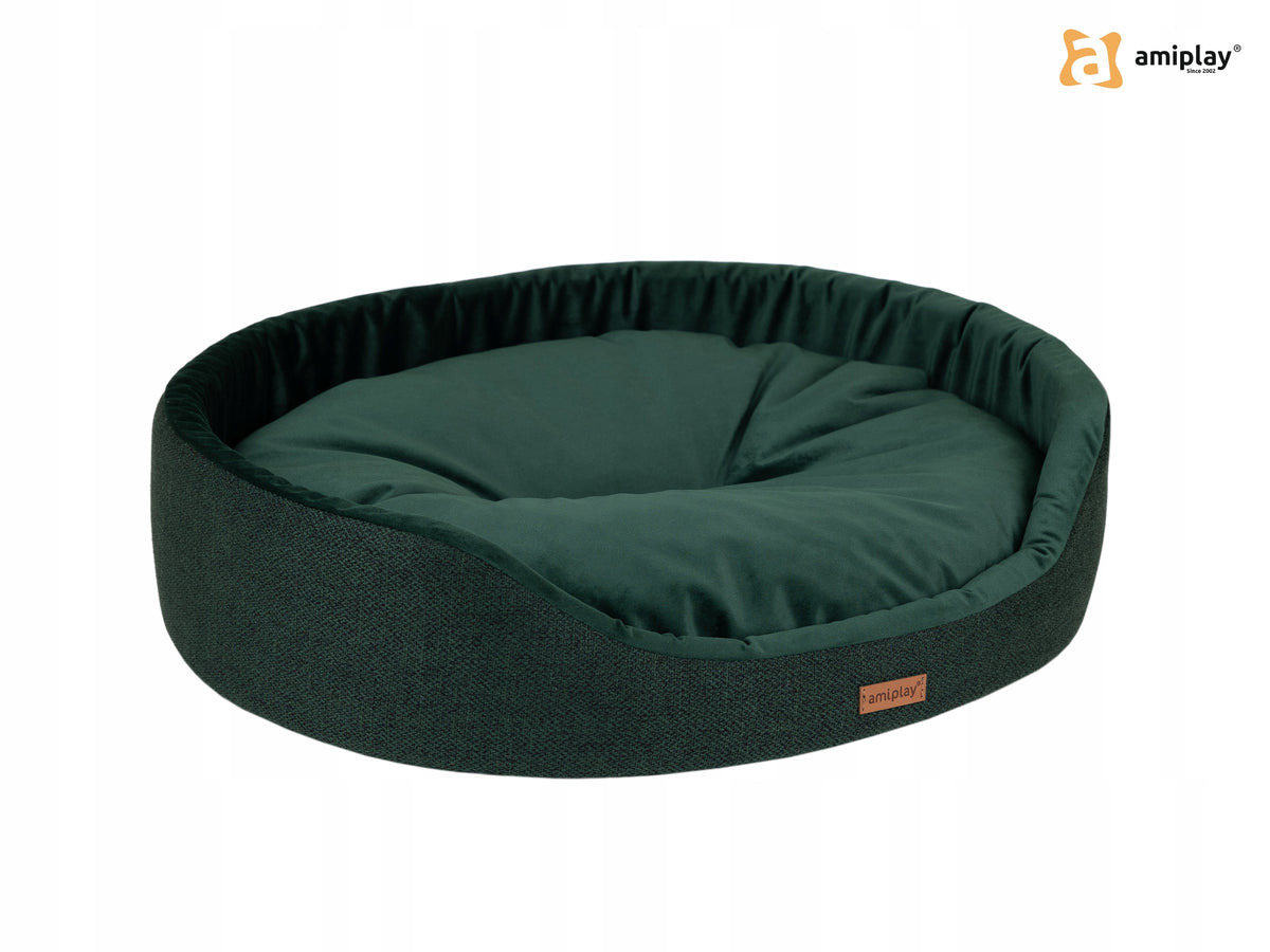 amiplay Oval bed Siena L Green for cat Color green