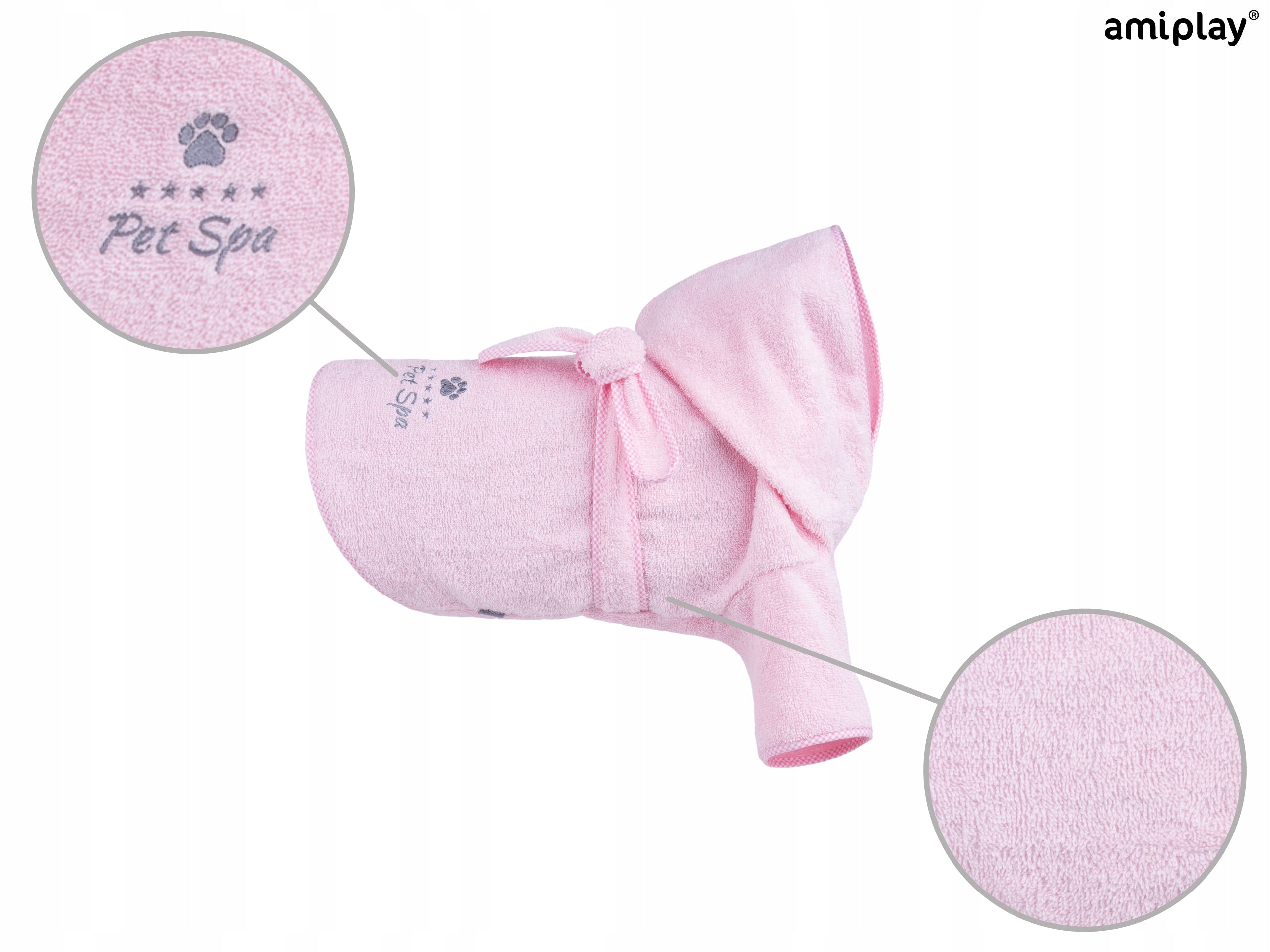 Amiplay chalatas SPA Pink, 25 cm