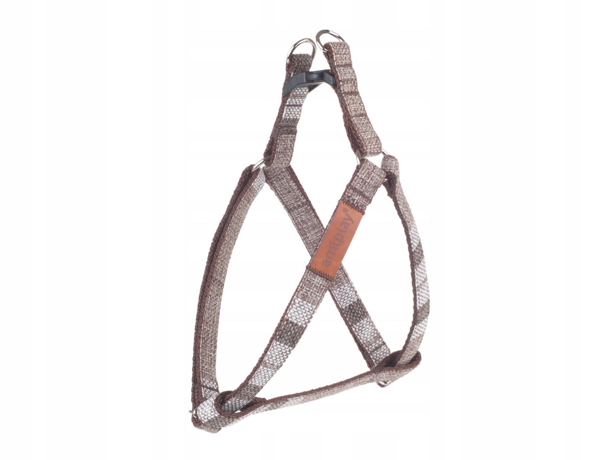 amiplay Step-in London S Brown Plaid Harness