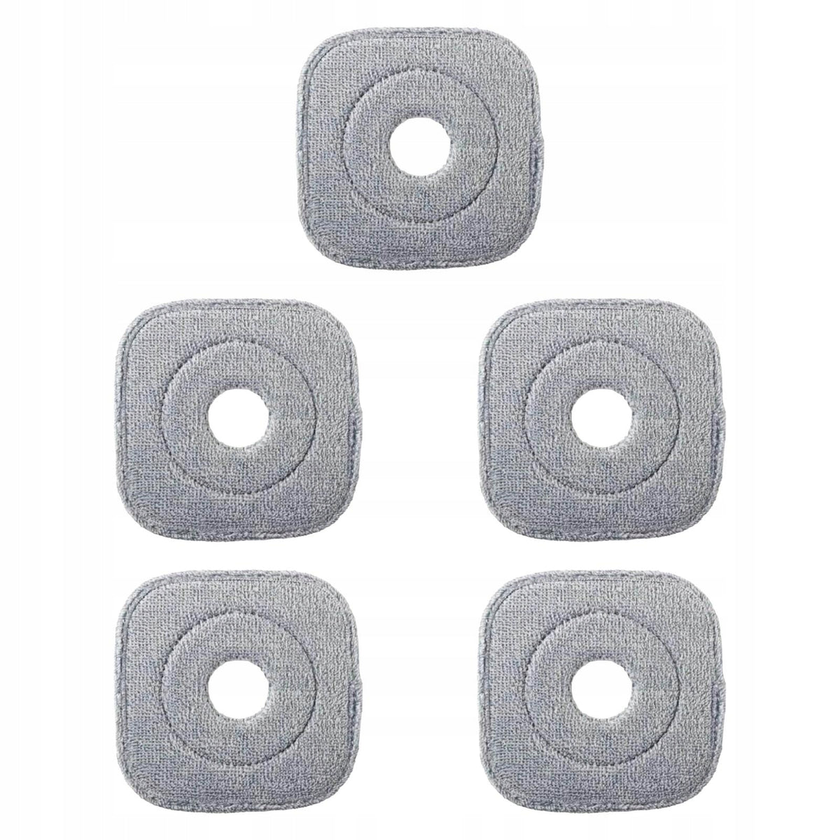 and Bucket Set Adjustable Handle Washable Reusable Flat Bucket 5 Mop Pads