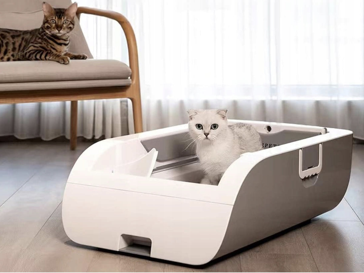 automatic cat litter box, white litter box for applications Manufacturer code B0CHDY3VFH