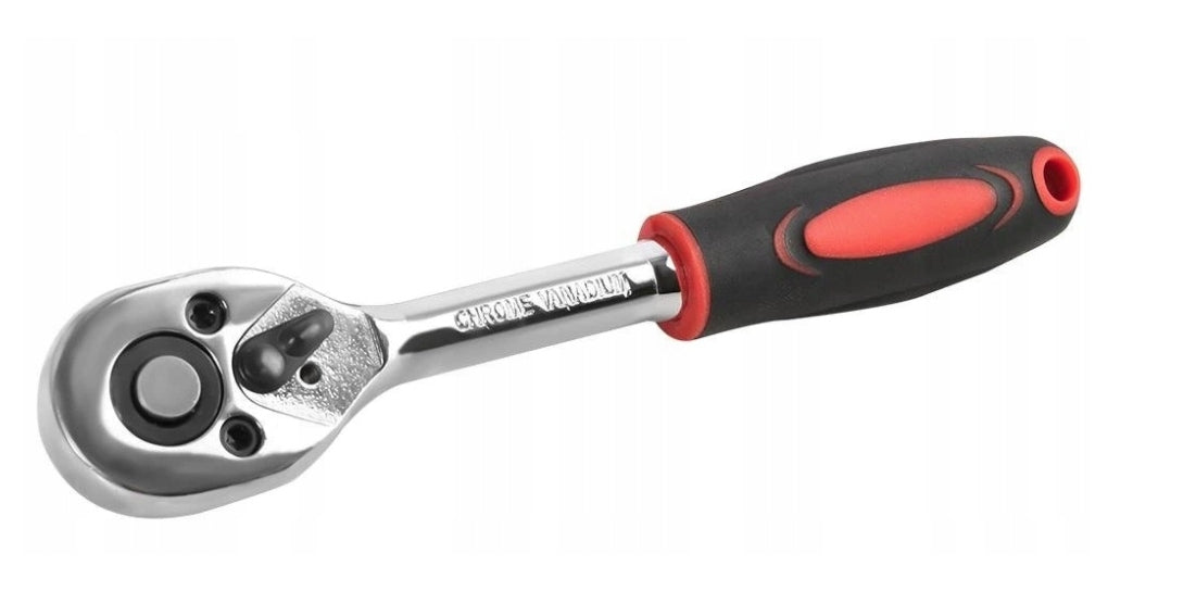 Raktų ir galvučių rinkinys 1/4", 46 vnt., chromo vanadžio plienas