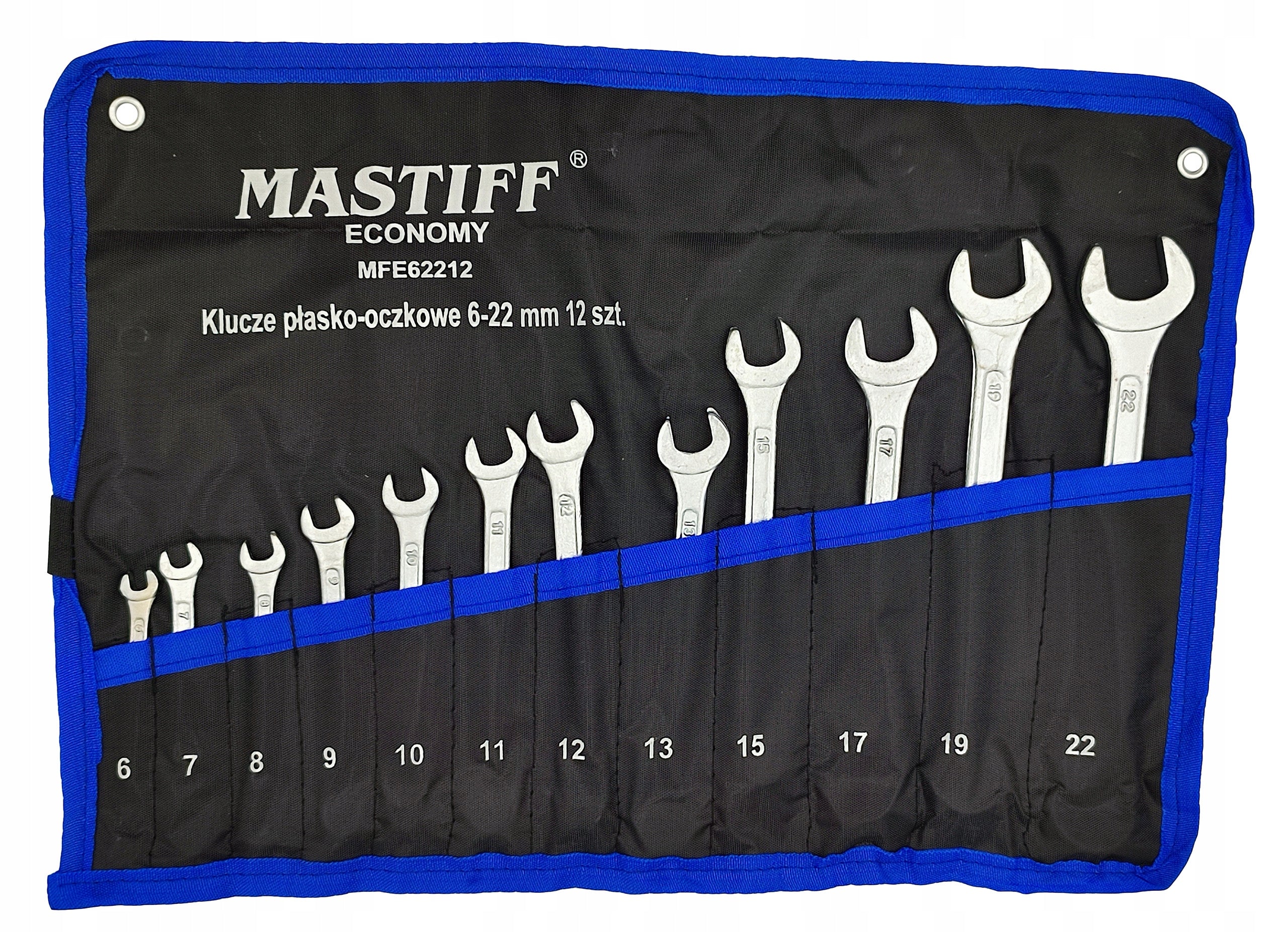Raktų komplektas dėkle, 6–22 mm, 12 vnt.
