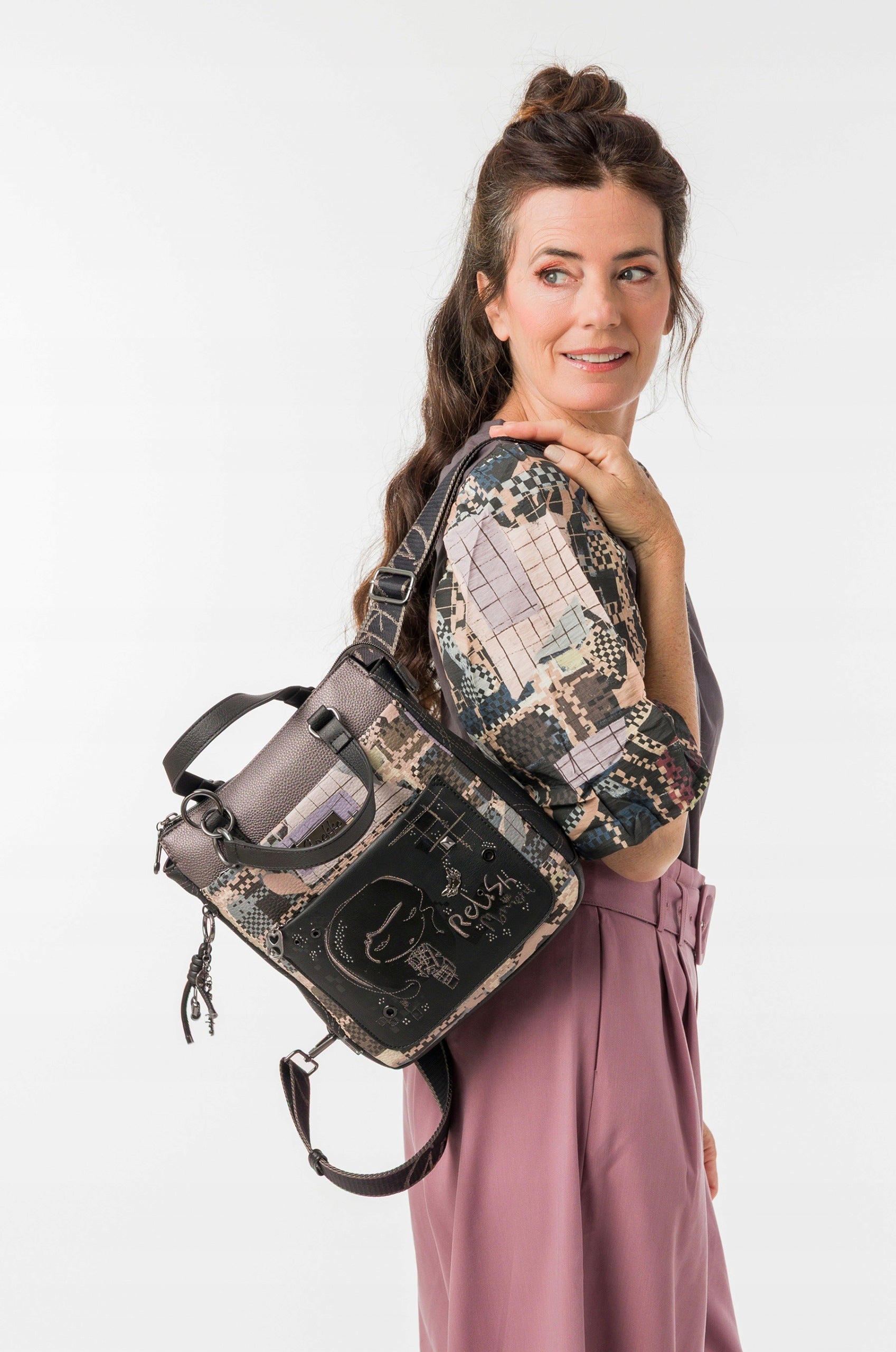 bag - women's backpack 2in1 Anekke 43755-288 Orchestra Iron Brand Anekke