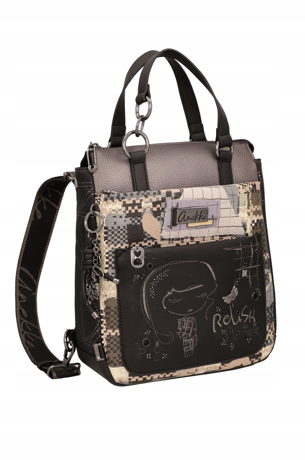 bag - women's backpack 2in1 Anekke 43755-288 Orchestra Iron