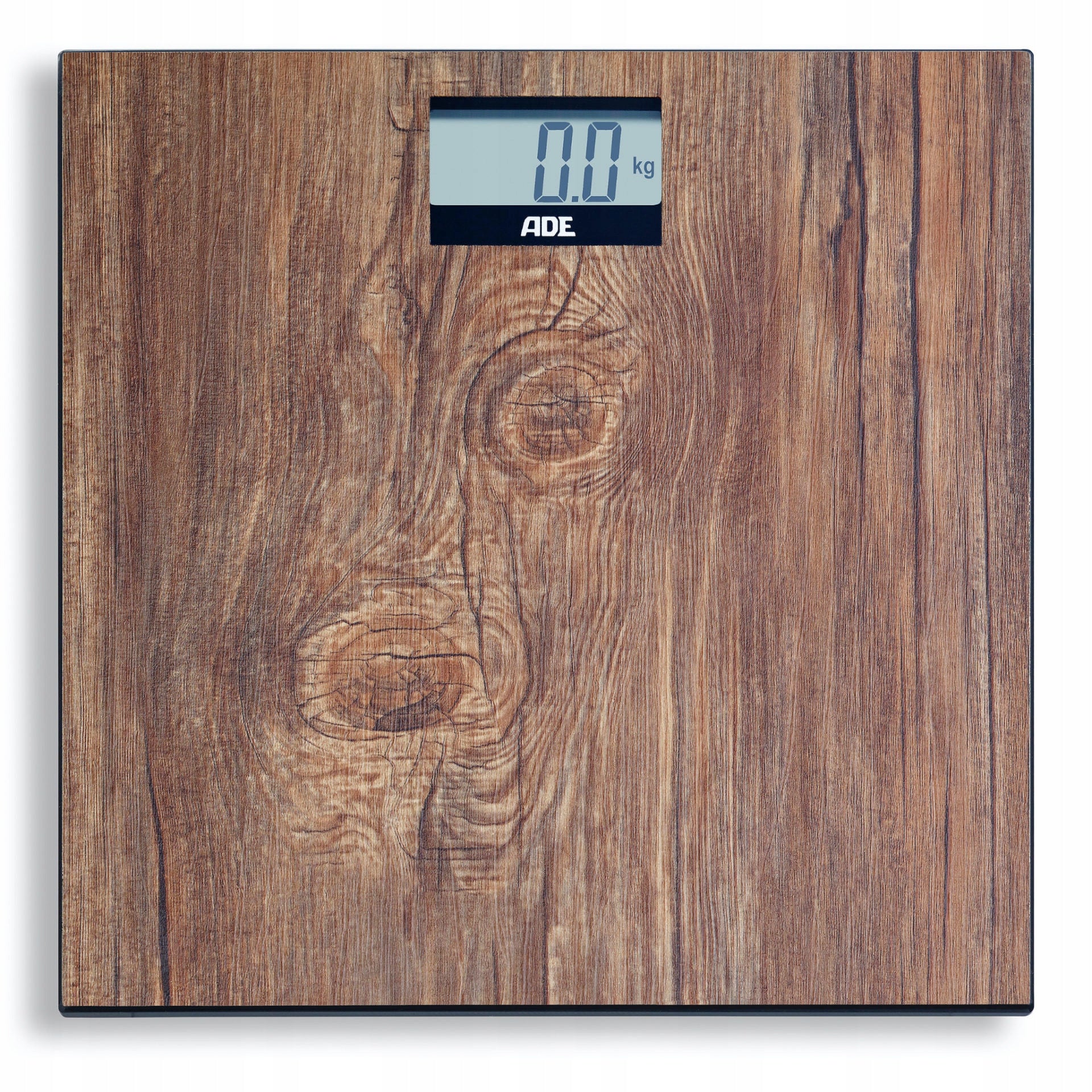 bathroom scale, up to 180 kg, 30 x 30 cm, wooden pattern Brand ADE