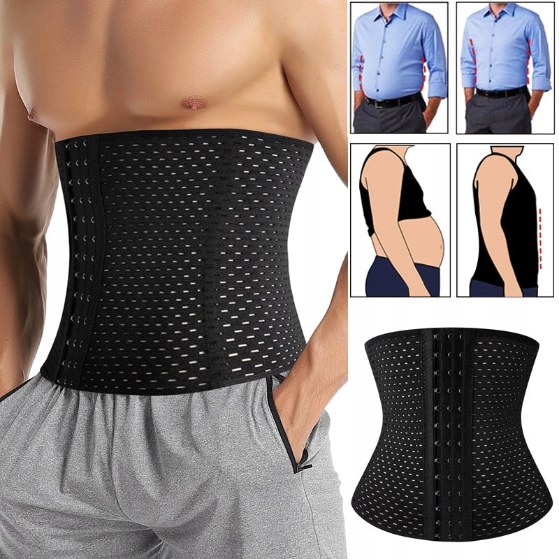 belt corset men's belly slimming black XL Brand no brand