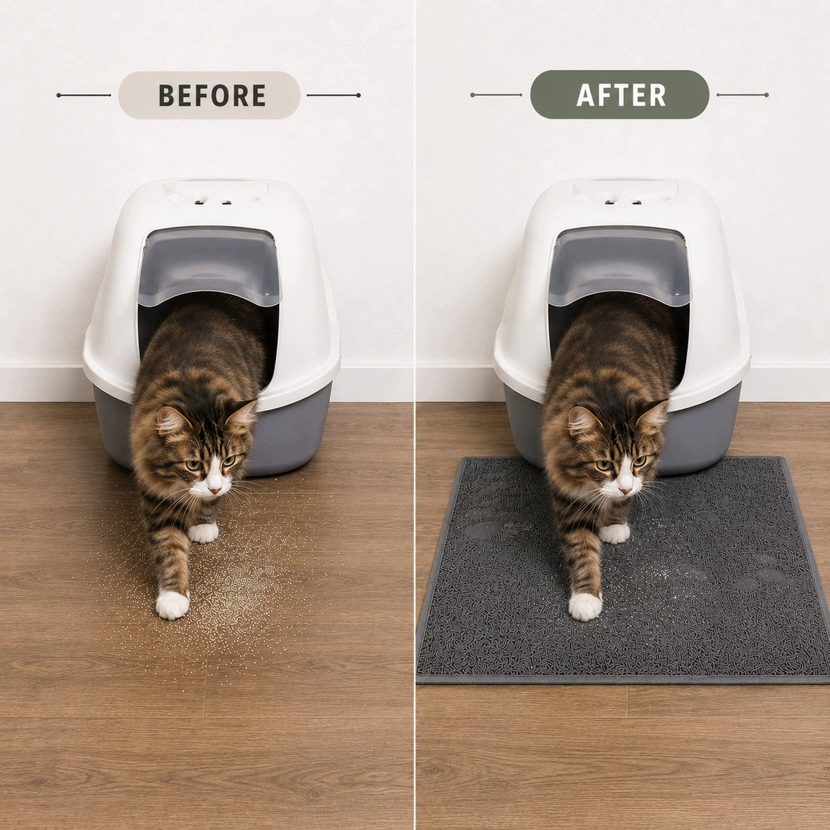 belviona Cat litter box mat 40x60 cm, grey Packaging status original