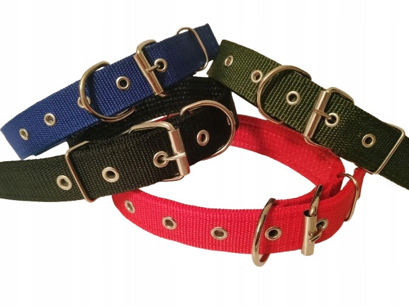 black DURABLE DOG COLLAR WITH lining ADJUSTABLE durable "leather"