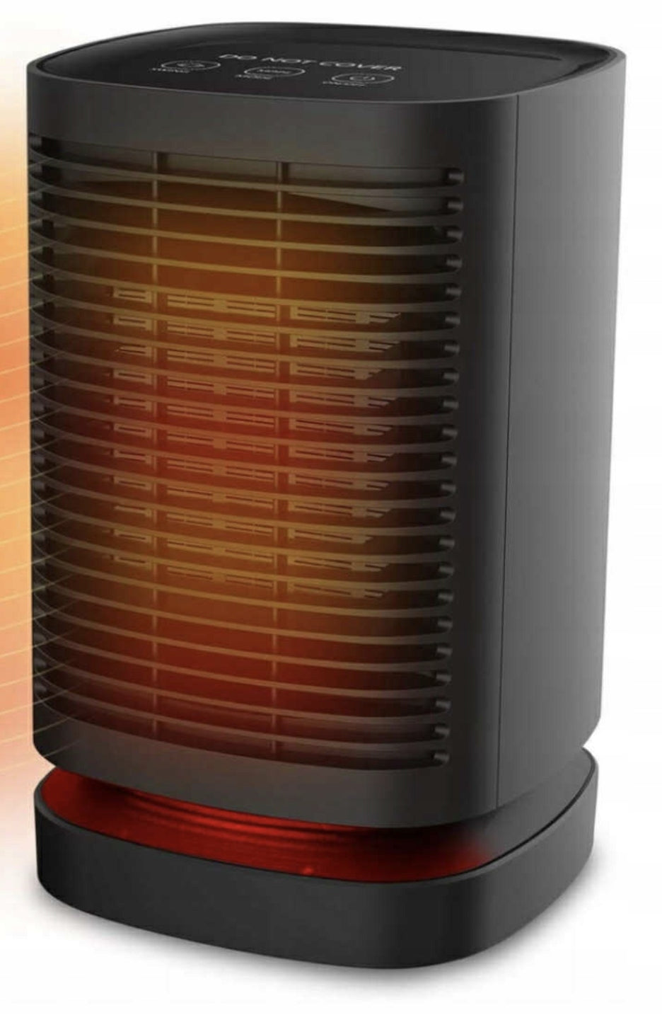 black ceramic heater with fan 950 W