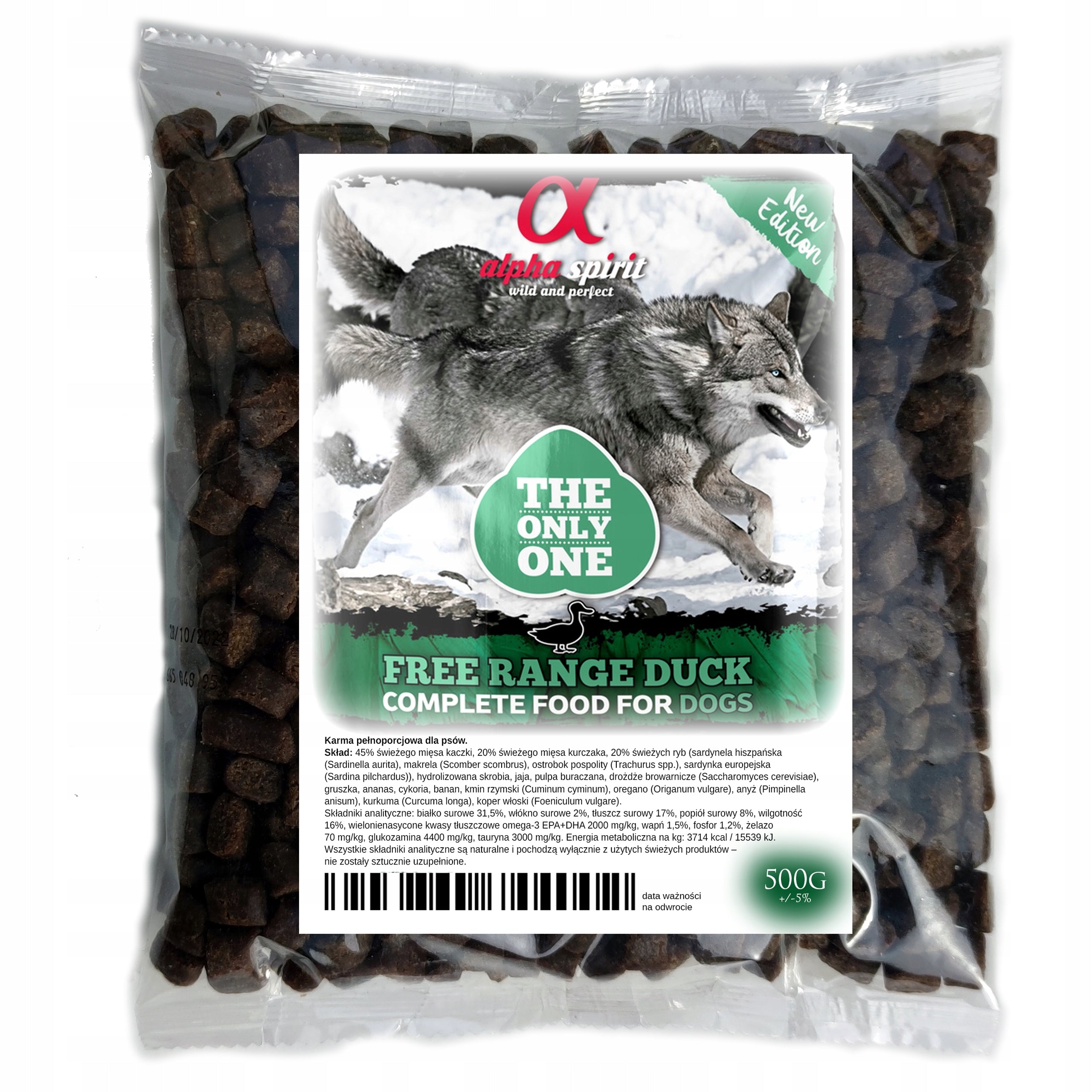 by weight Alpha Spirit Free Range Duck 1kg Duck