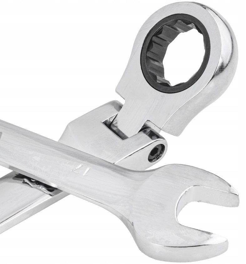 Raktų rinkinys su šarnyrine galva, 8–22 mm, 8 vnt., CRV plienas
