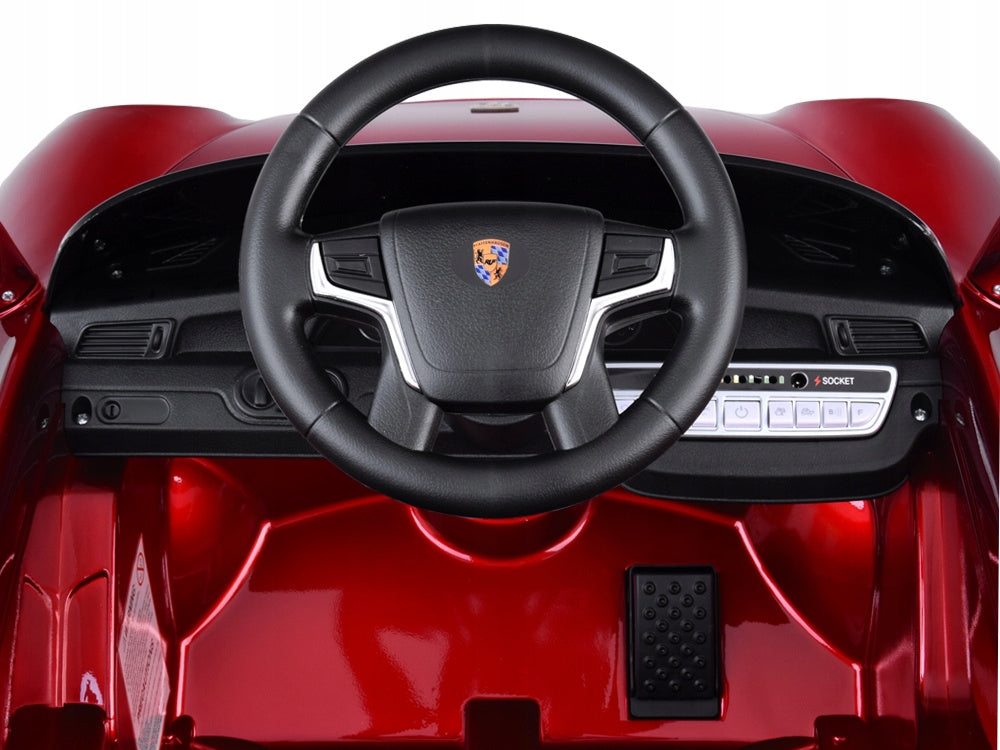 Elektrinis automobilis vaikams, raudonas Porsche RUF CTR3, su nuotolinio valdymo pultu, PA0327