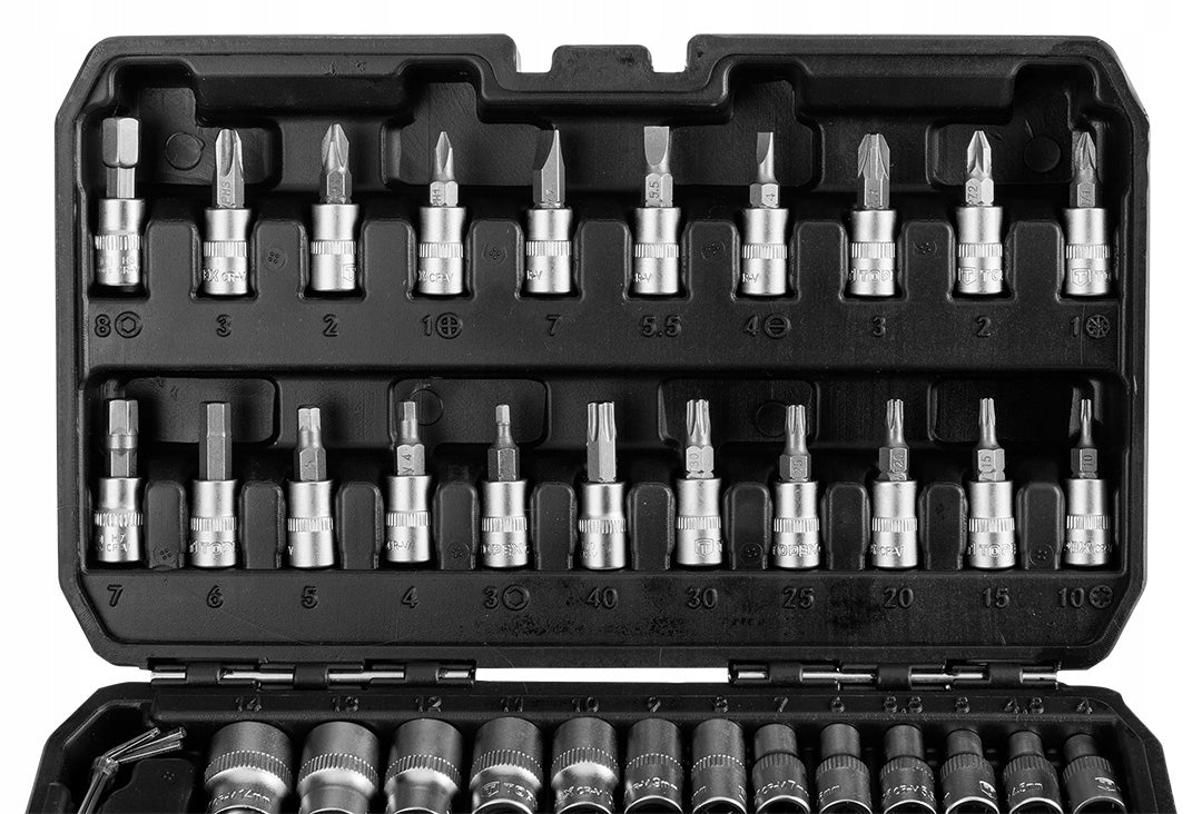 1/4" galvučių rinkinys, 46 vnt.