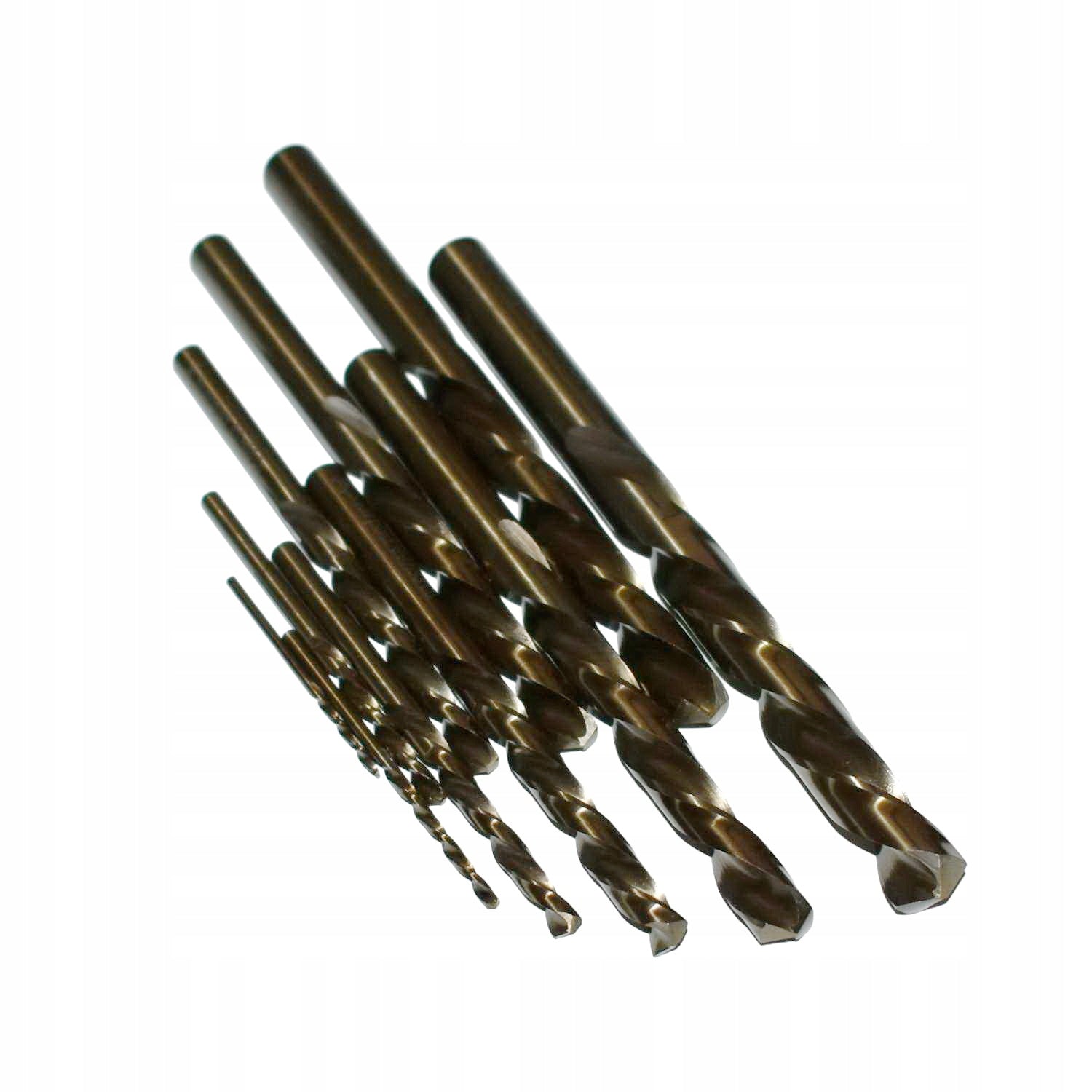 Kobalto grąžtų rinkinys kairiarankiams metalui, 1,5–10 mm, 10 vnt., HSS+Co