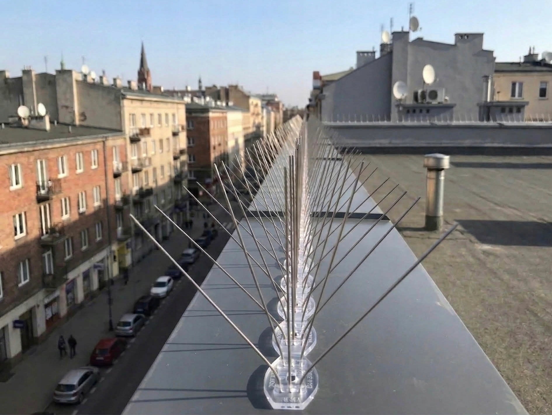 Paukščių atbaidymo spyglių juosta W160, 50 cm ilgio, apsauga iki 24 cm