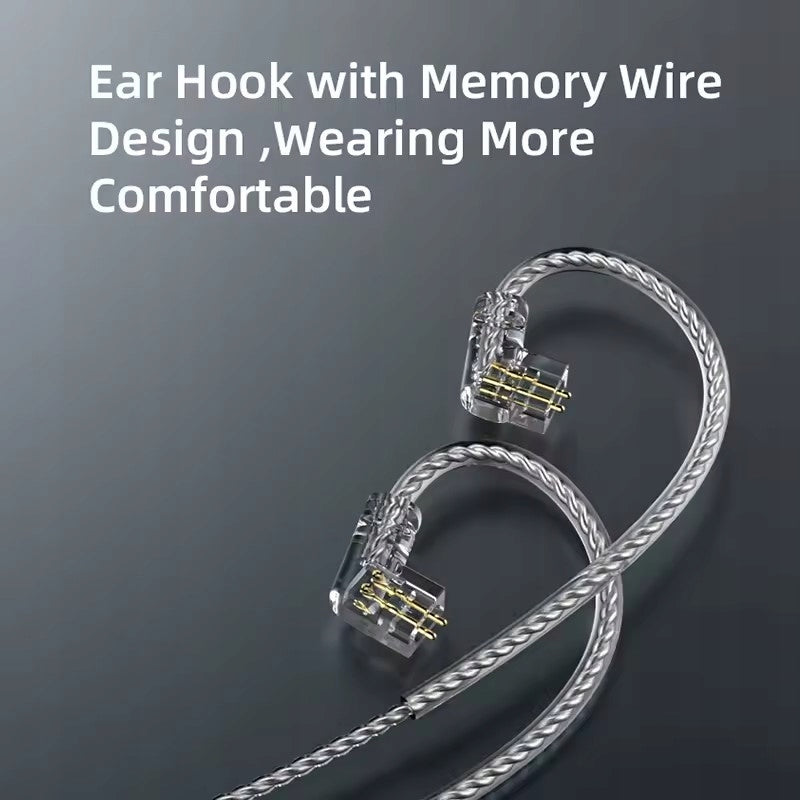 cable for headphones KZ CCA QKZ ZAX ZXN ZXT VK4 ZX2 C-PIN 2PIN USB-C Manufacturer code Przewód kabel do słuchawek C-PIN 2PIN USB-C