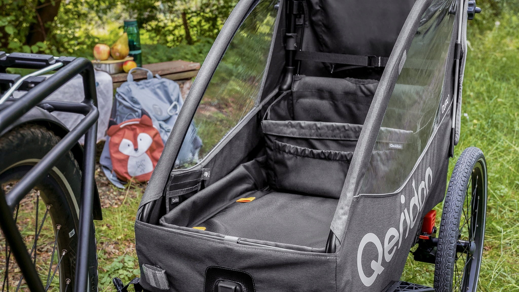 cargo insert transport bicycle trailer Qeridoo