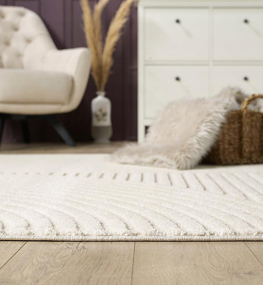 carpet modern 3D short hair Everest the carpet cream 120x170 Length 170 cm