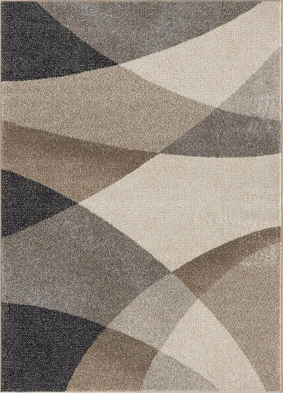 carpet short hair geometric pattern Pearl the carpet beige 160x220