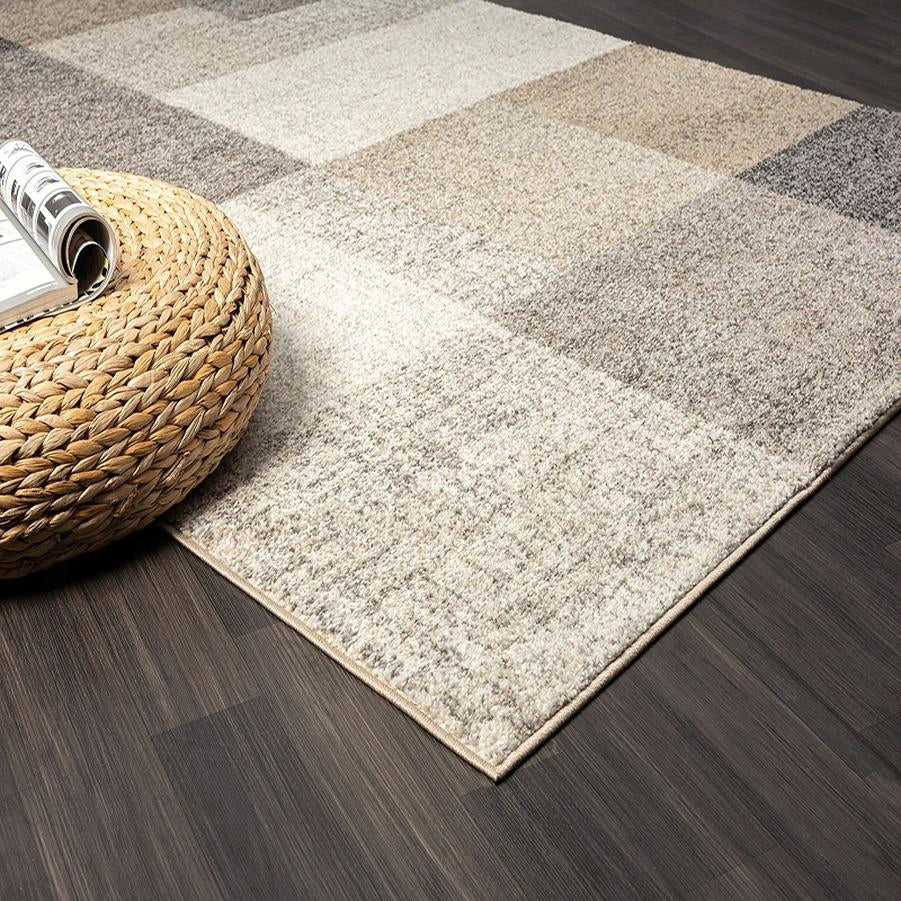 carpet short hair geometric pattern Pearl the carpet beige-grey 140x200 Length 200 cm
