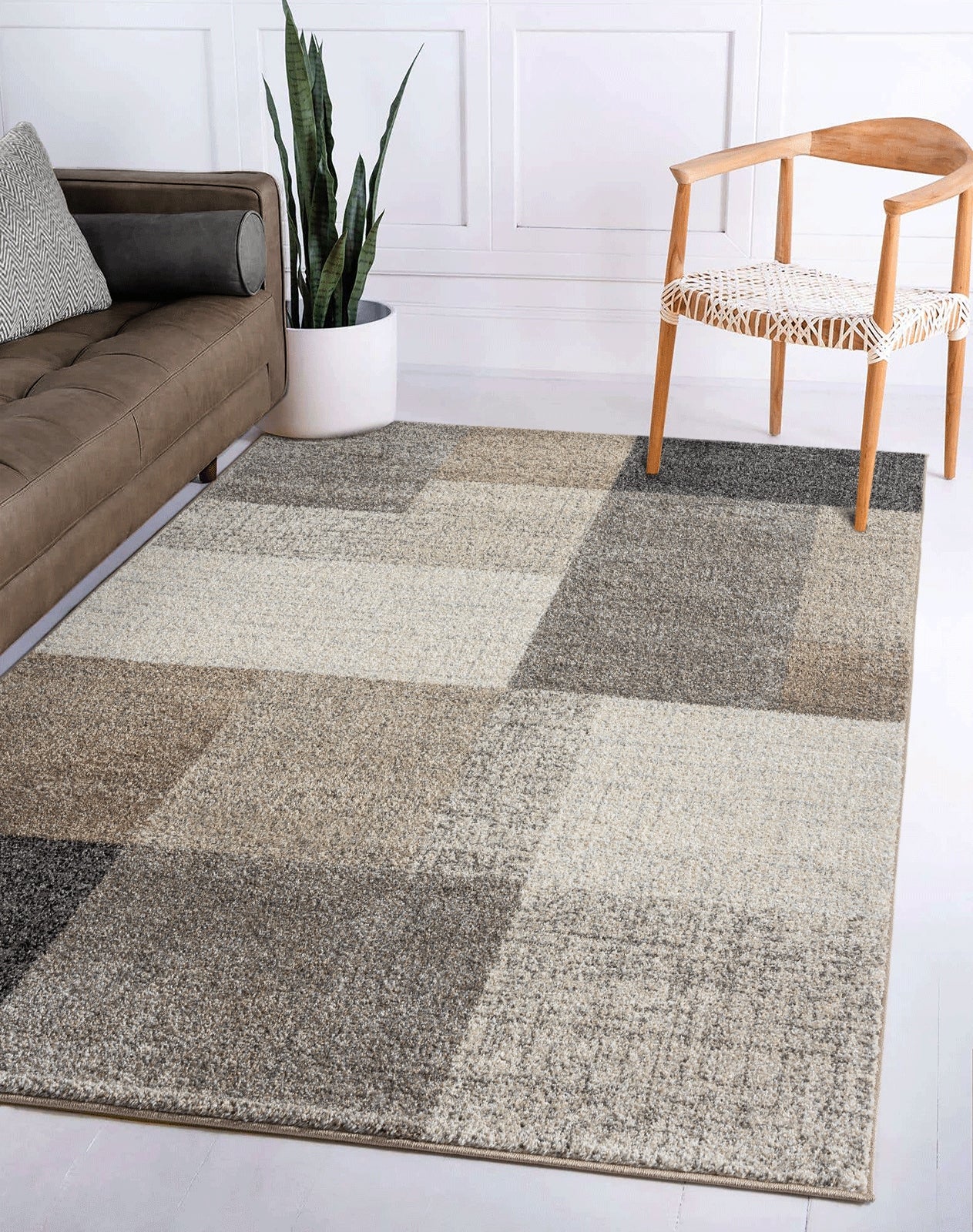 carpet short hair geometric pattern Pearl the carpet beige-grey 140x200 Packaging status original
