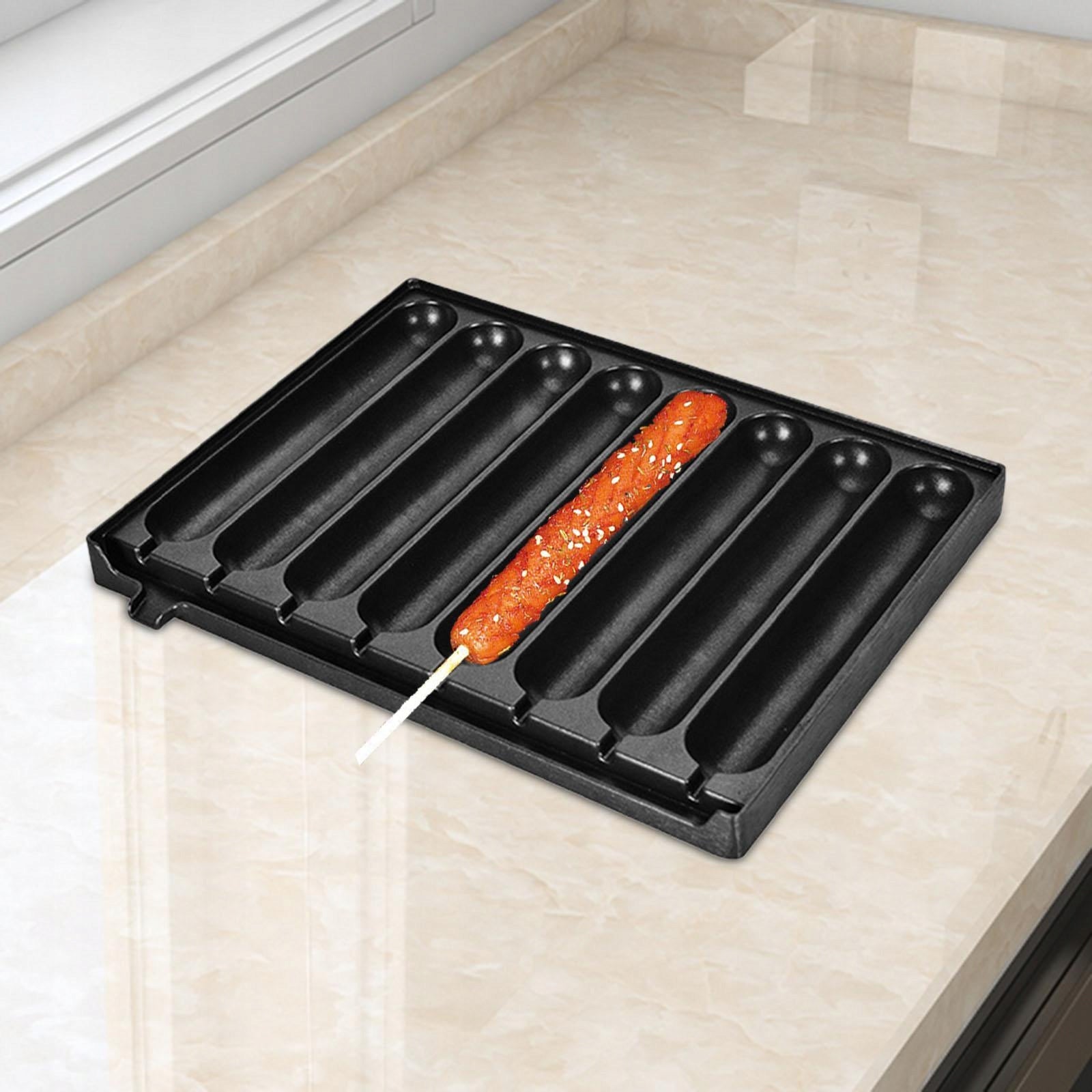 cast aluminum Sausage Pan 8 Grids Waffle Corn Dog Maker for Cooking Kitchen