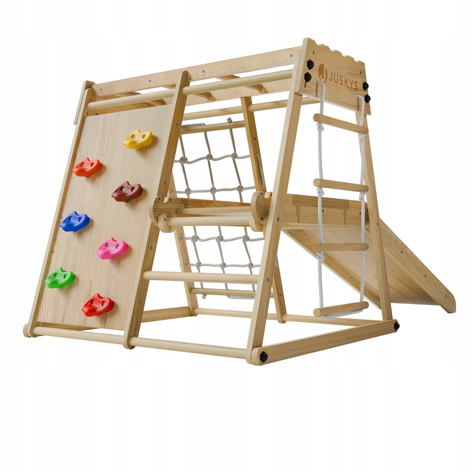 Vaikiškos medinės SQUARE TOYS sieninės sūpynės V2
