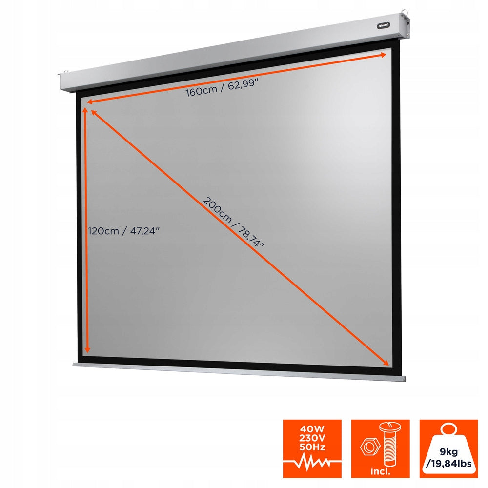 celexon Professional PLUS 160 x 120 cm electric projection screen 4:3 Model Professional PLUS 160 x 120 cm