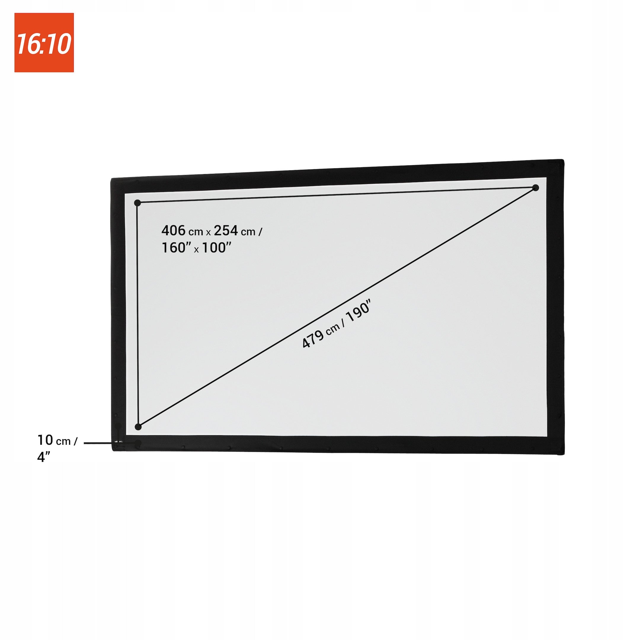 celexon projection fabric 406 x 254 cm for Mobile Expert frame screen Brand Deluxx