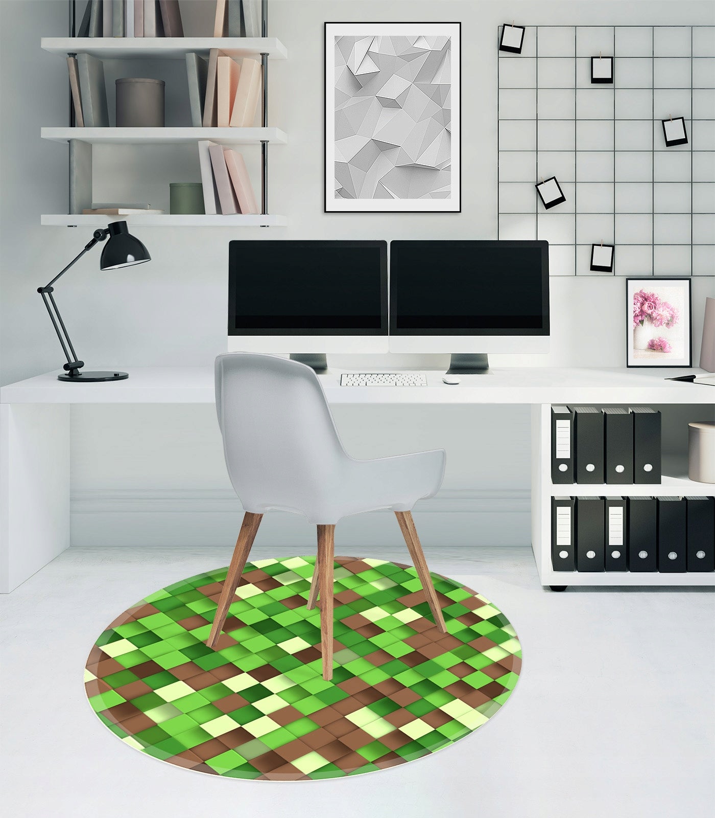 chair mat like minecraft squares mosaic 100 cm Manufacturer code motomat mo90