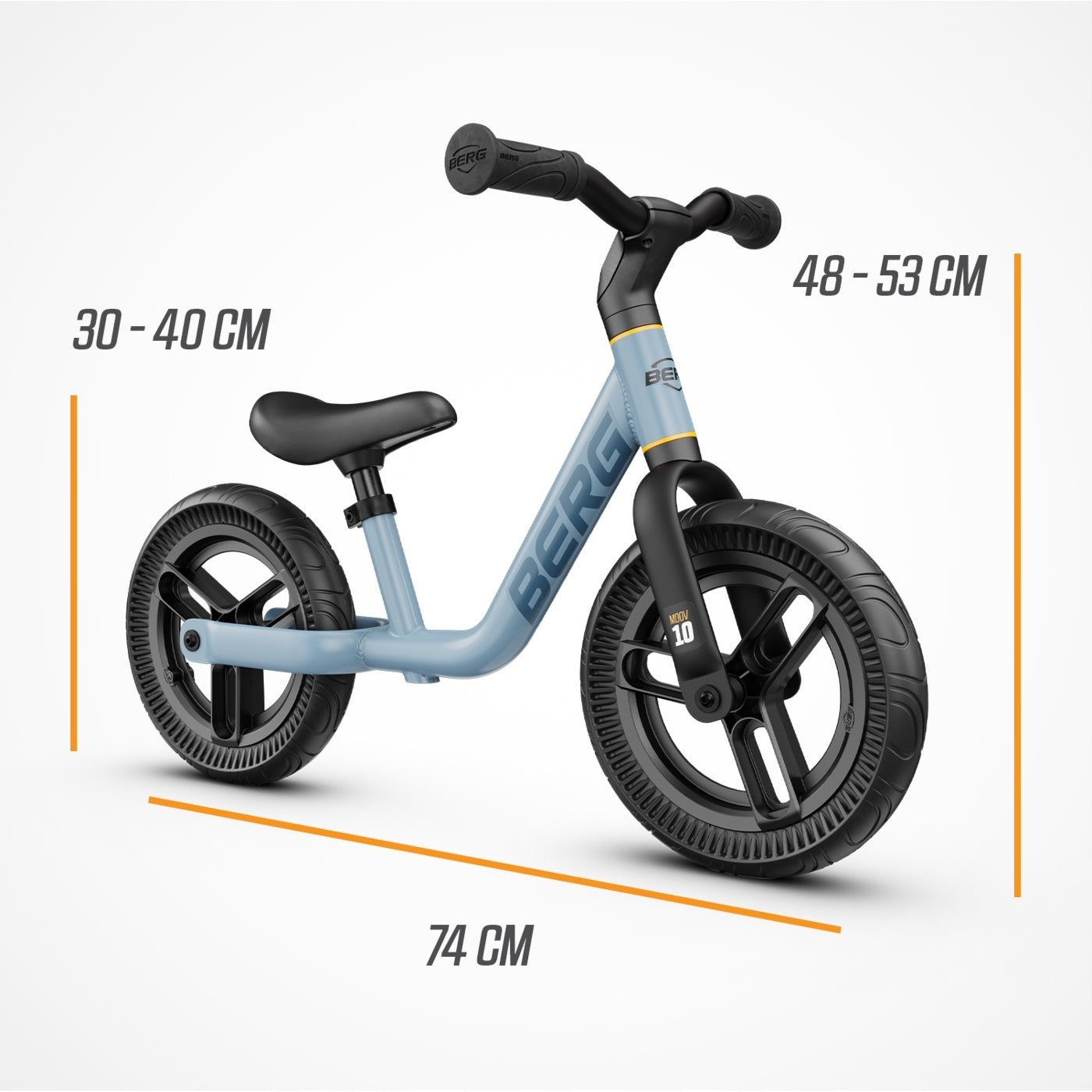 children's balance bike BERG MOOV 10, 10 inches from 2 years blue Color blue