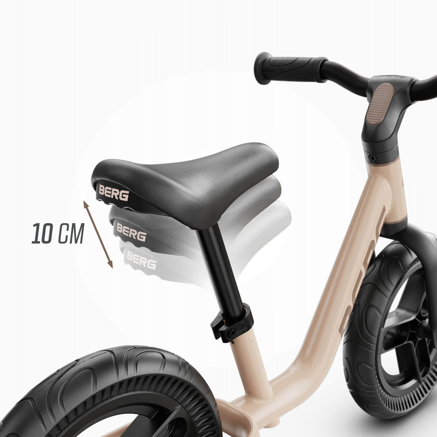 children's balance bike BERG MOOV 10, 10 inches from 2 years sand beige Frame steel