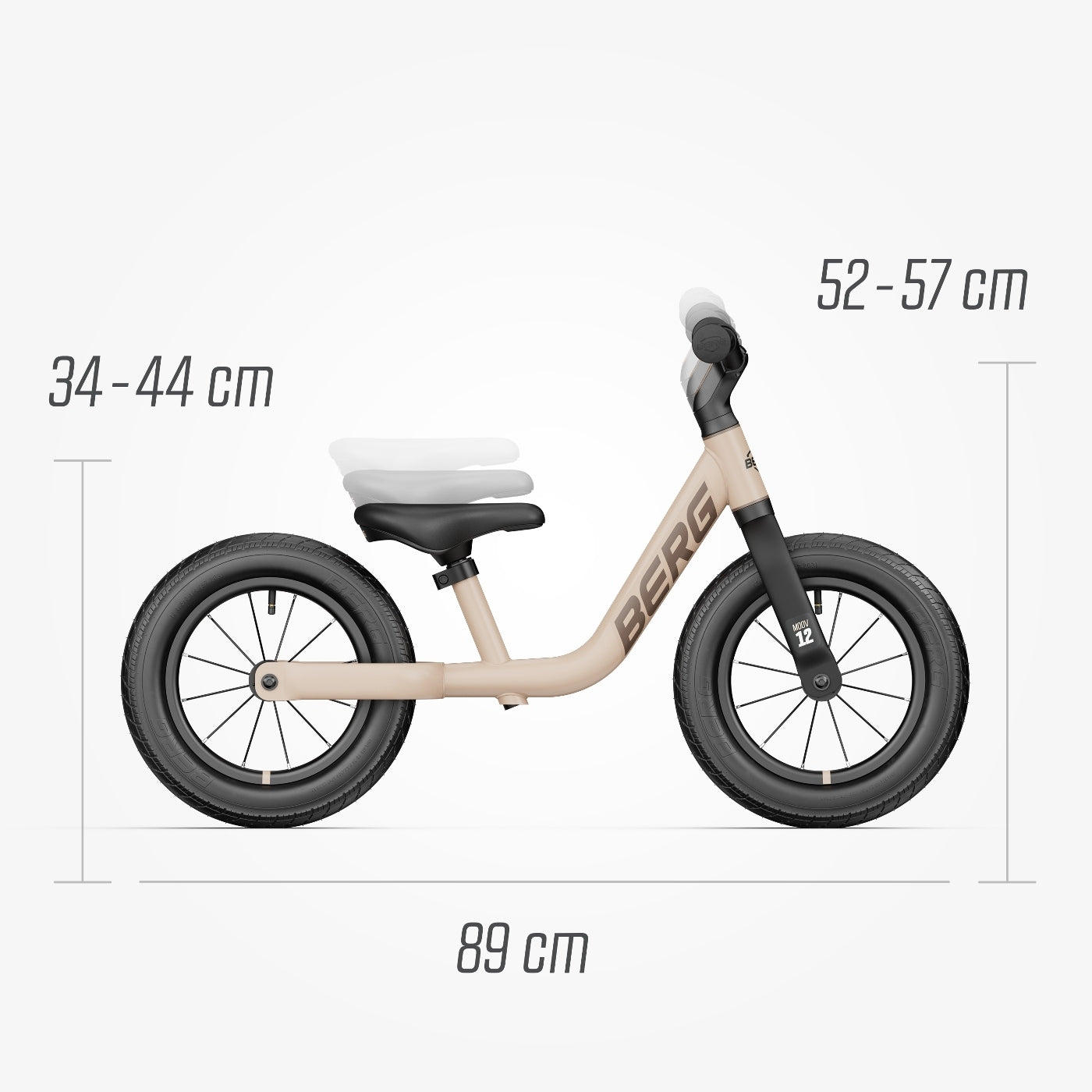 children's balance bike BERG MOOV 12, 12 inches from 2,5 sand beige Packaging status original