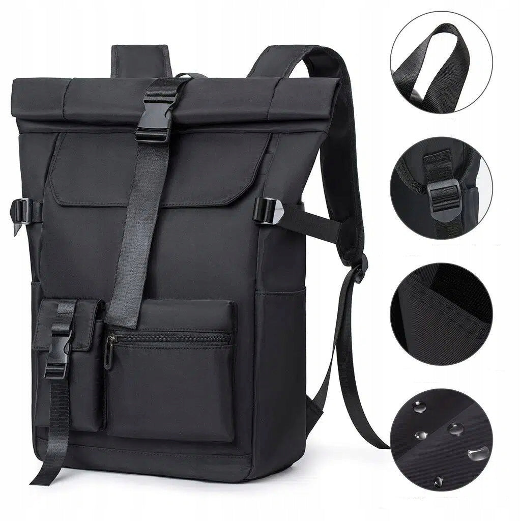 city backpack roll top waterproof for work sports school NEW