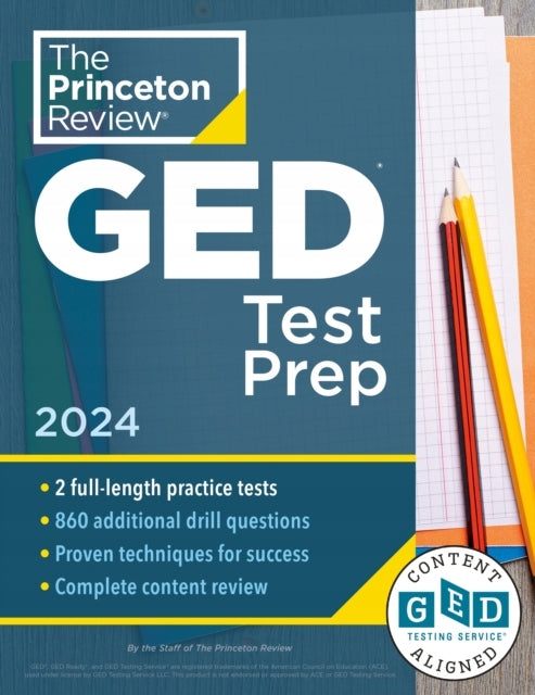 Princeton Review GED Test Prep, 2024: 2 Übungstests plus Review &amp; Techniken plus Online-Funktionen 2024 