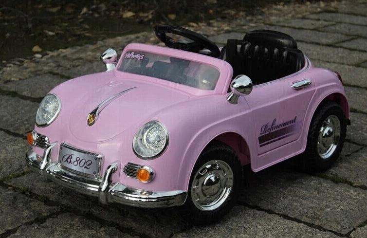 Vaikiškas elektrinis automobilis RETRO AUTO CLASSIC, 2 varikliai, nuotolinio valdymo pultas, 2.4G, MP3 grotuvas, šviesos