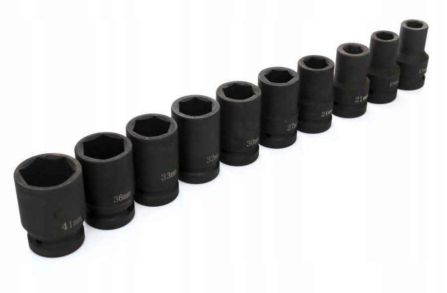 Smūginės galvos rinkinys 1" CRV, 10 vnt., 17–41 mm
