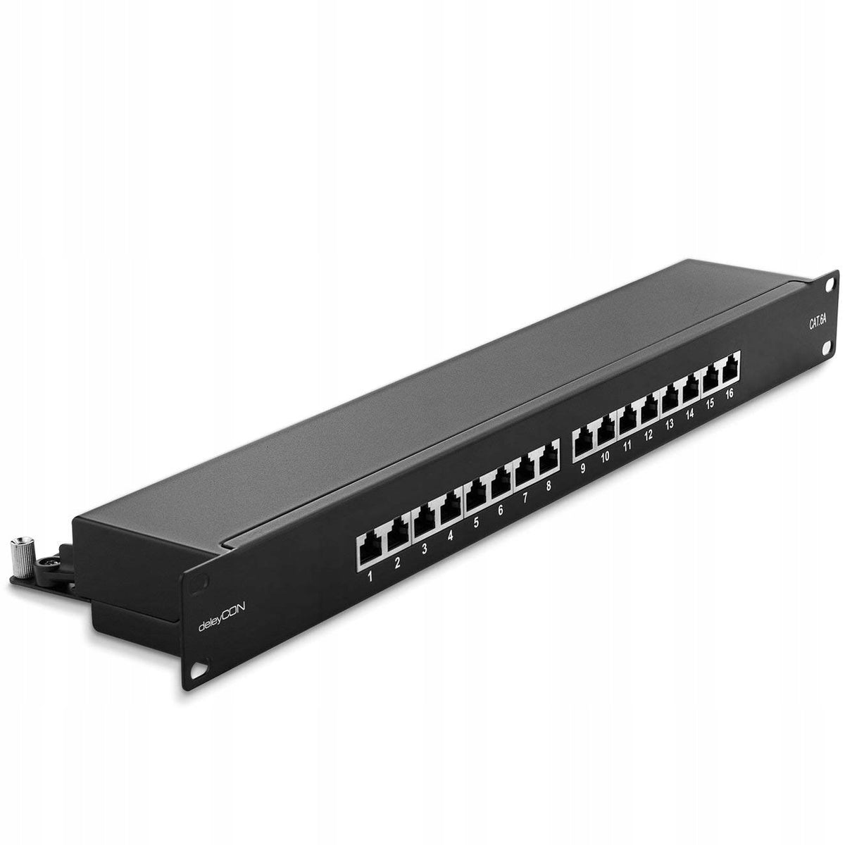 deleyCON Cat 6a Patch Panel 16 Ports