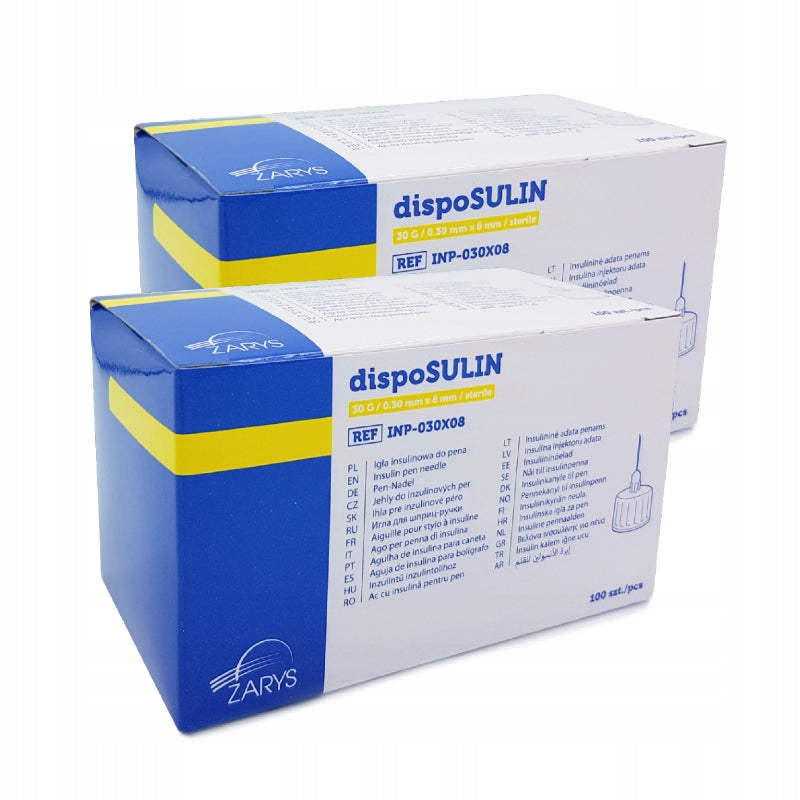 dispoSULIN NEEDLES FOR PENA 30G 0,30 8mm UNI 200 pcs. Packaging status original