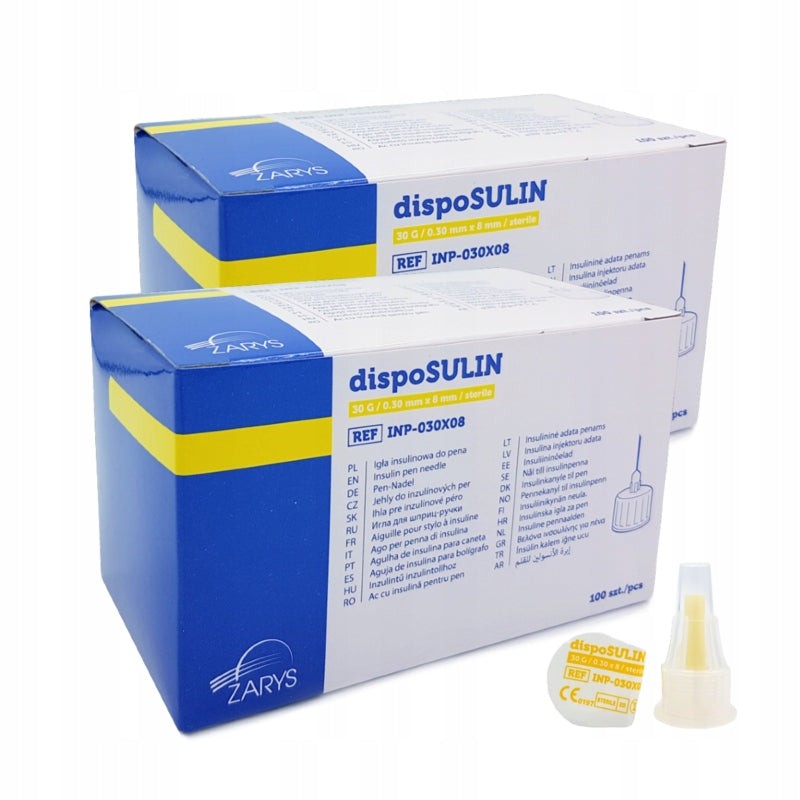 dispoSULIN NEEDLES FOR PENA 30G 0,30 8mm UNI 200 pcs.