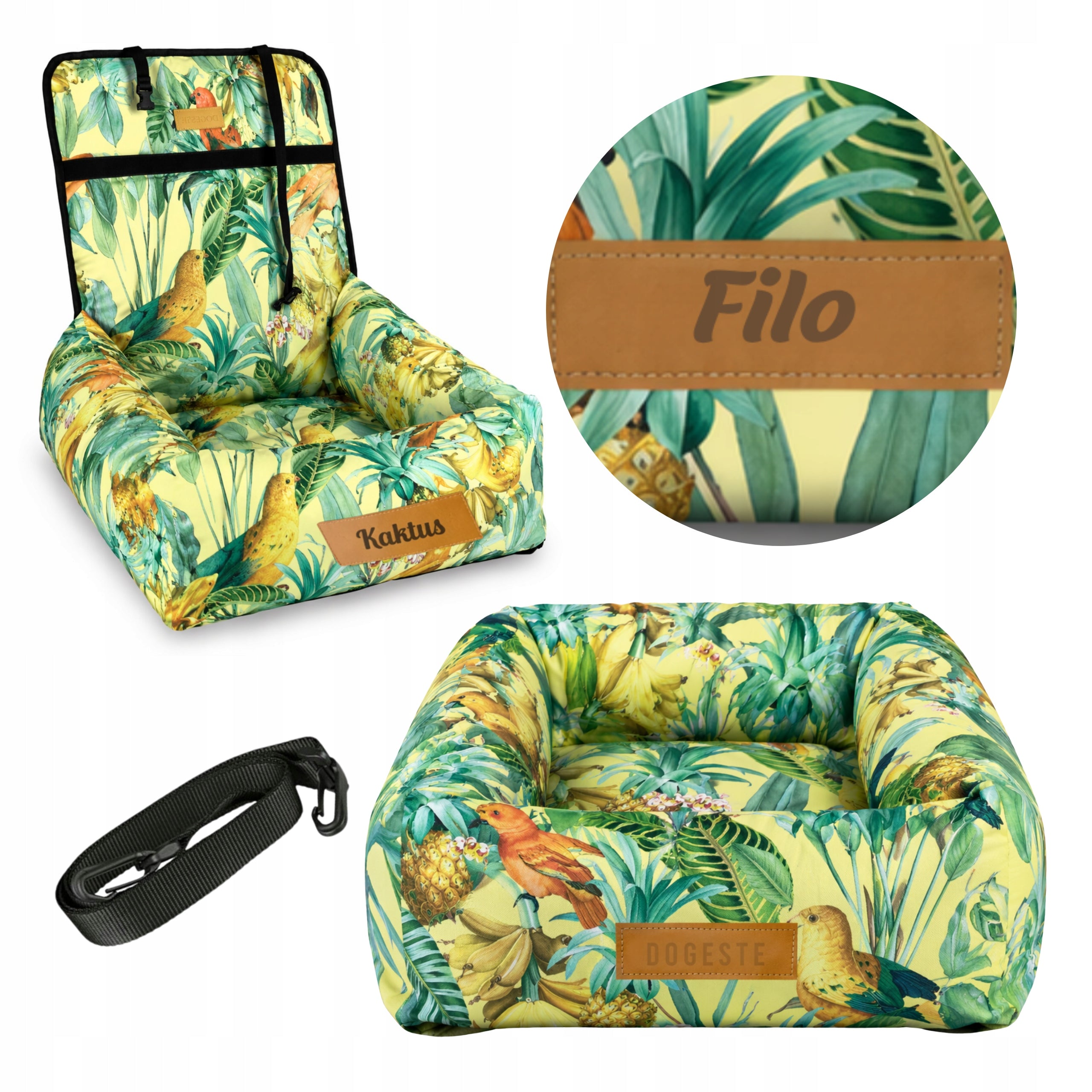 dog carrier car seat bed waterproof premium engraving