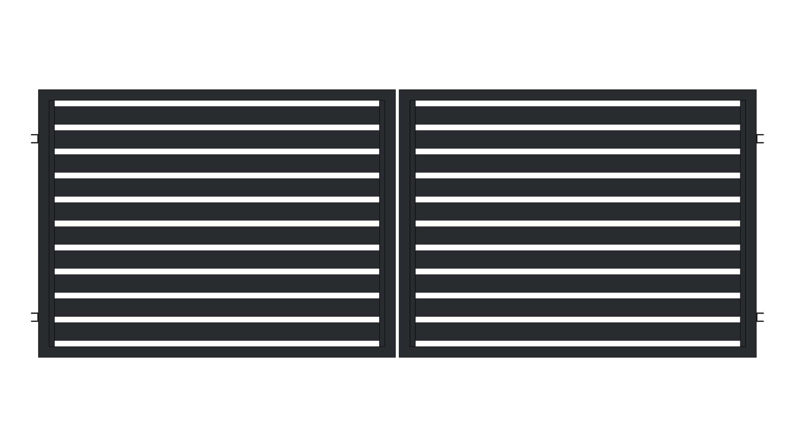double-leaf entrance gate FILIP 100, galvanized + RAL