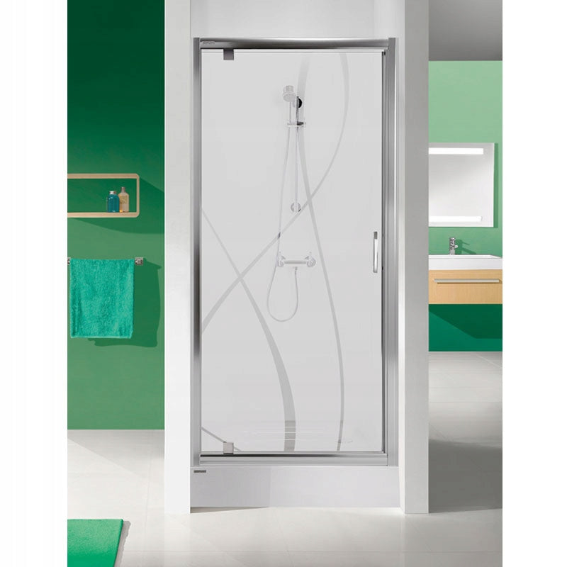 Duschtür zur Nische Sanplast TX DJ/TX5b 100s, Profil silber glänzend, Klarglas W0 