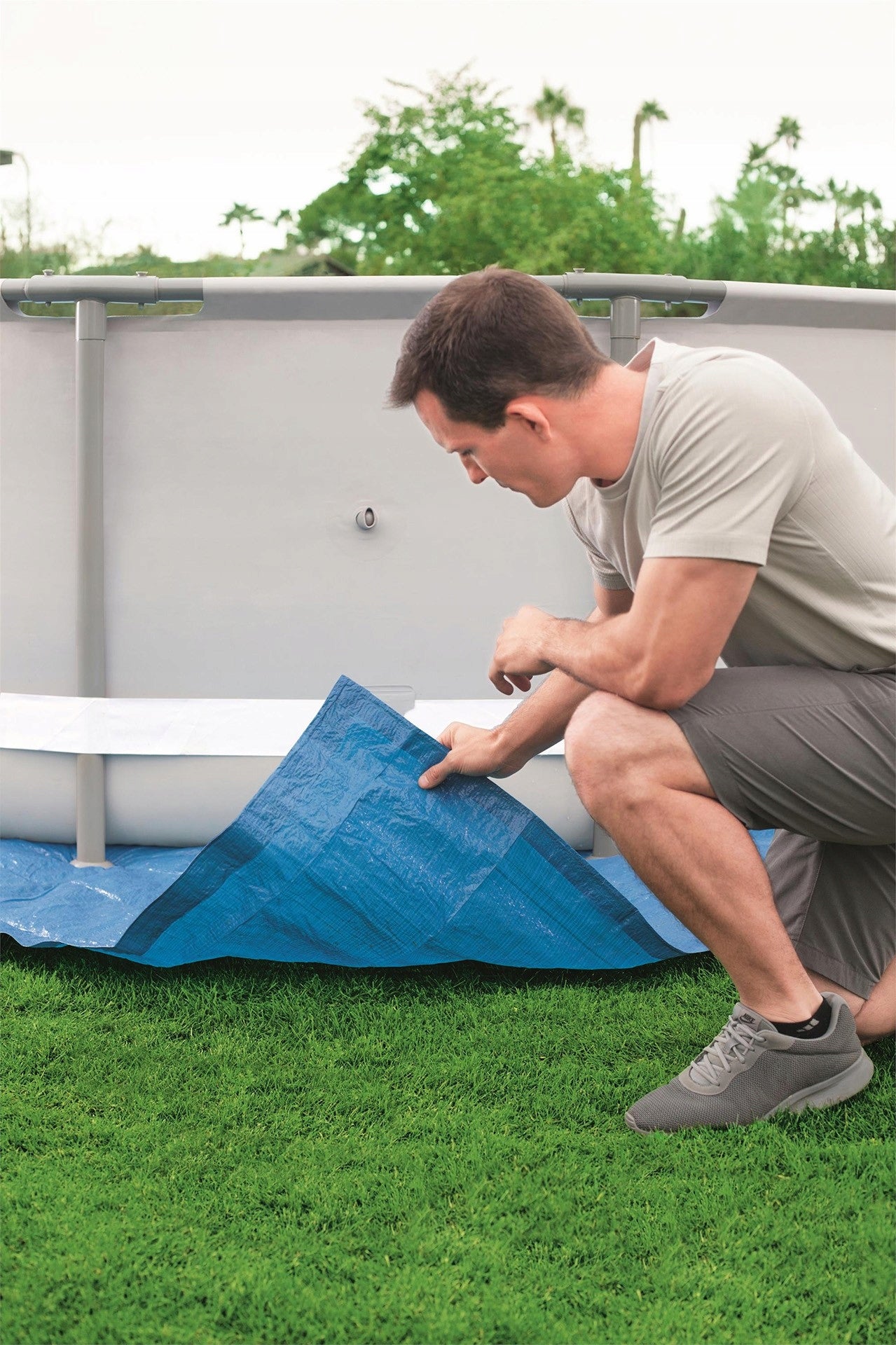 durable large MATA 488x488 cm 16FT tarpaulin for swimming pool 14 and 15FT pad Product width 488 cm