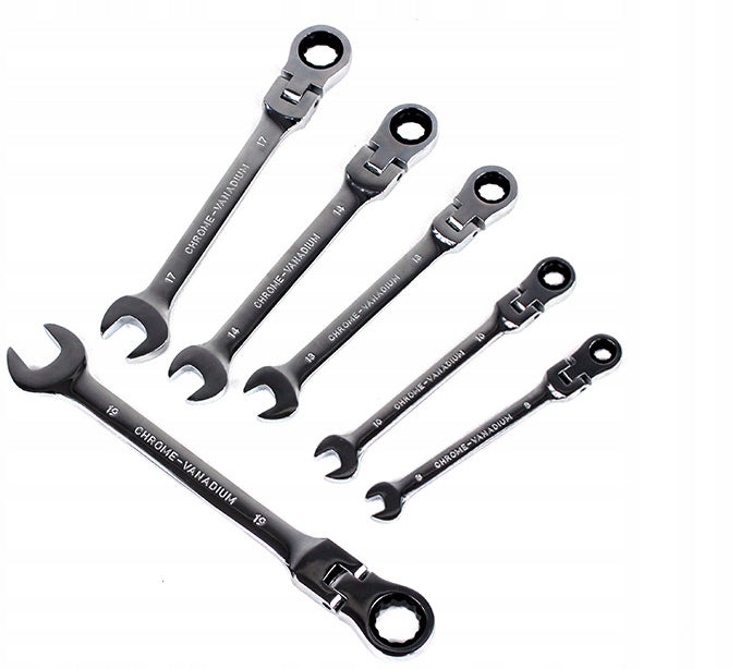 Raktų rinkinys su reketu, 8–19 mm, 6 dalių